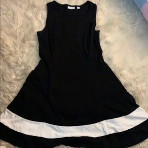 Black and white striped  dress